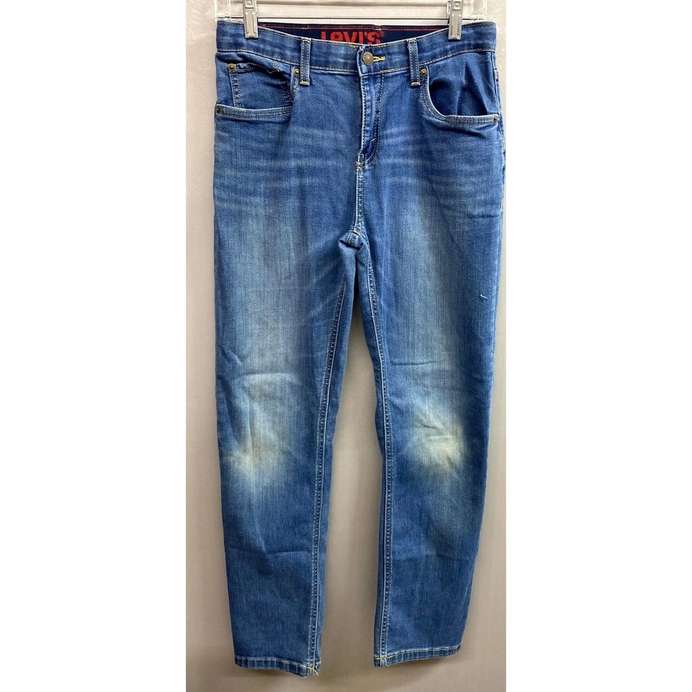 Levi's 514 Jeans Boys 18 Reg Blue Denim Pockets Medium Wash Straight Fit 29X31